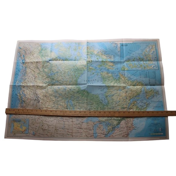 National Geographic Art Vintage Map Canada Canadas Vacationland